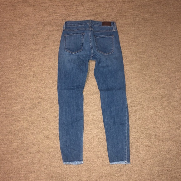 Just black cropped ripped blue jeans size 27 - Picture 3 of 6